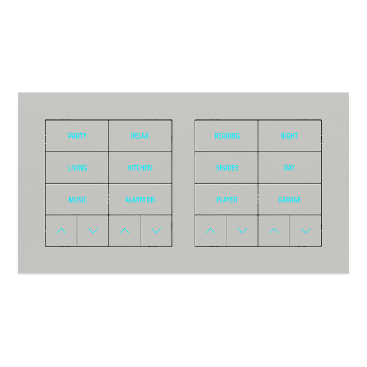 Rectangular Plate Deep (FF/71/20Venti) (87x158) 2 windows (60x60)+(60x60) Plastic Silver