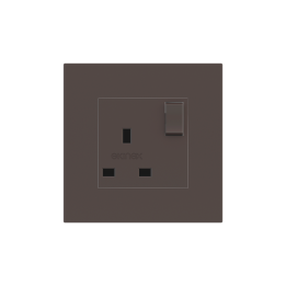 Square Painted Cover UK socket (55x55) Fenix NTM Cocoa Orinoco
