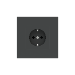 Square Plate Surface (71/20Venti) (98x98) 1 window (55x55) Fenix NTM Grey Bromine