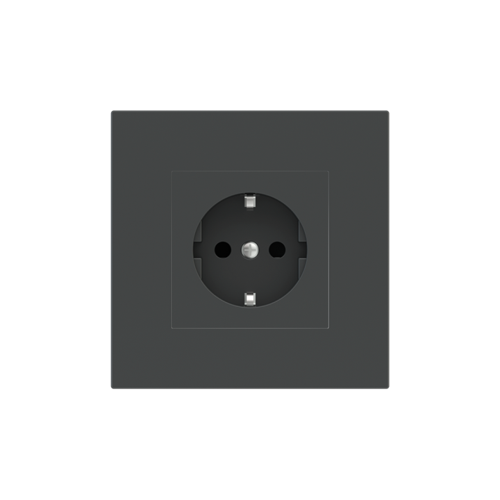 Square Plate Surface (71/20Venti) (98x98) 1 window (55x55) Fenix NTM Grey Bromine