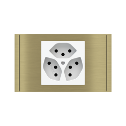 Rectangular Plate 71 (Form/Flank/NF) (80x121) 1 window (60x60) Metal Brass