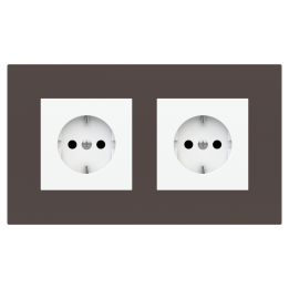 Rectangular Plate Surface (71/20Venti) (98x168) 2 windows (45x45)+(45x45) Fenix NTM Cocoa Orinoco