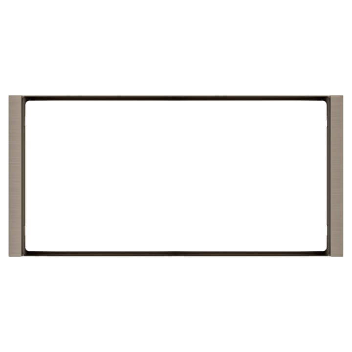 Rectangular Frame FF Flank (80x165) 2 Windows Metal Nickel
