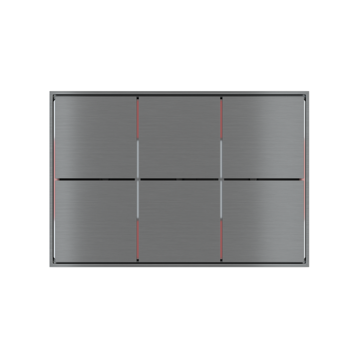 Ekinex накладка FF 86x86 mm титан металл EK-FOQ-GBS