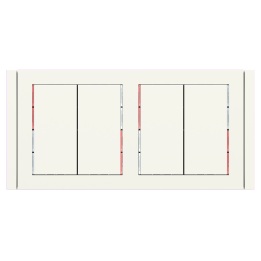 kit 2 rockers 71 serie vertical rectangular (30X60) White Plastic