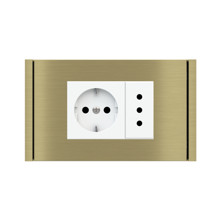 Rectangular Plate 71 (Form/Flank/NF) (80x121) 1 window (45x68) Metal Brass