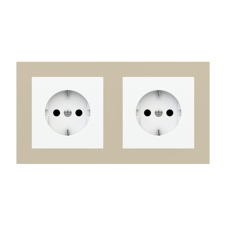 Rectangular Plate 71 (Form/Flank/NF) (80x151) 2 windows (45x45)+(45x45) Fenix NTM Beige Luxor
