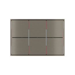 Ekinex накладка FF 86x86 mm никель металл EK-FOQ-GBR