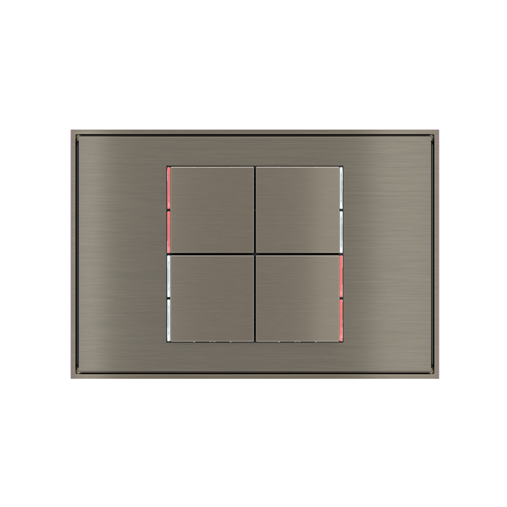 kit 4 rockers 71 serie Square (30X30) Metal Nickel