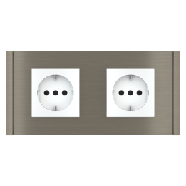 Rectangular Plate 71 (Form/Flank/NF) (80x151) 2 windows (45x45)+(45x45) Metal Nickel