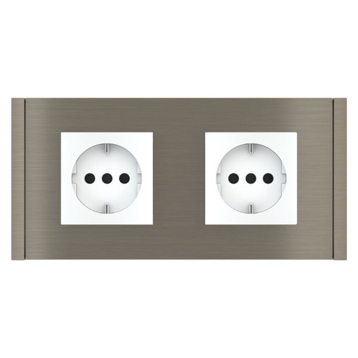 Rectangular Plate 71 (Form/Flank/NF) (80x151) 2 windows (45x45)+(45x45) Metal Nickel