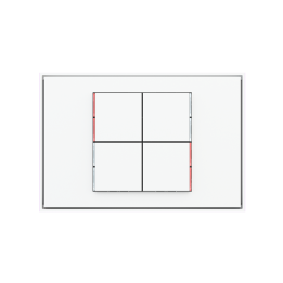 Ekinex накладка 71 30x30 mm Pure white пластик EK-T4Q-GAR
