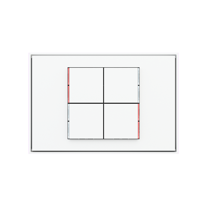 kit 4 rockers 71 serie Square (30X30) Pure white Plastic