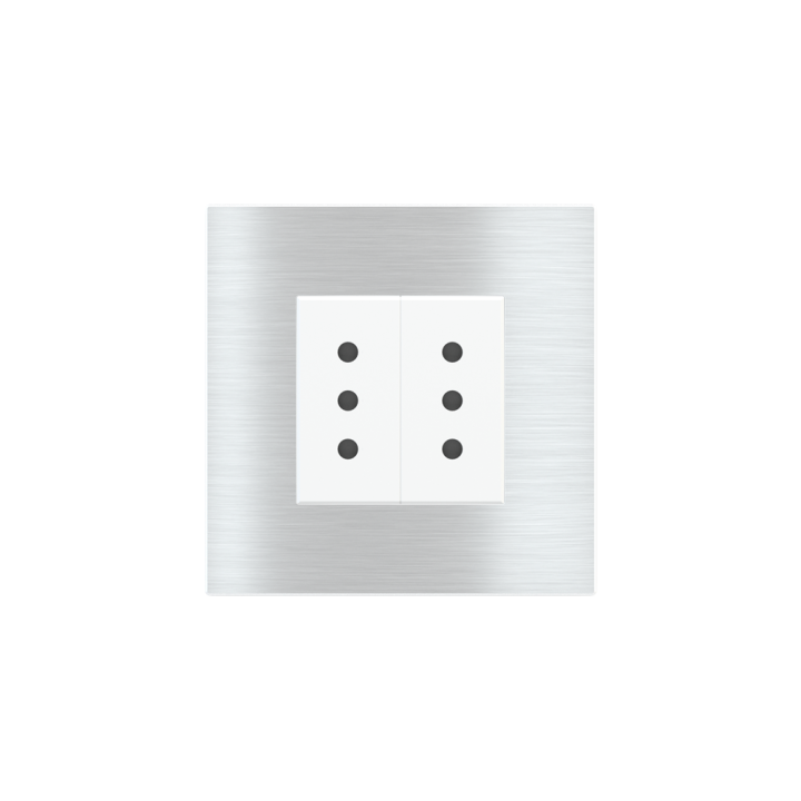 Square Plate Deep (FF/71/20Venti) (87x87) 1 window (45x45) Metal Alluminium