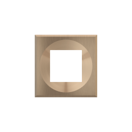 Square magnetic plate (45x45 mm window) ERA serie Metal Warm Brass