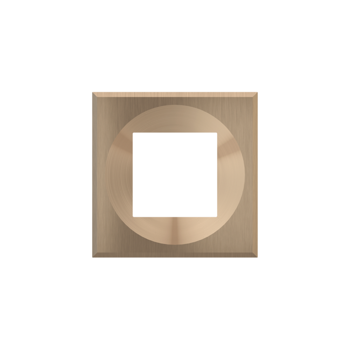 Square magnetic plate (45x45 mm window) ERA serie Metal Warm Brass