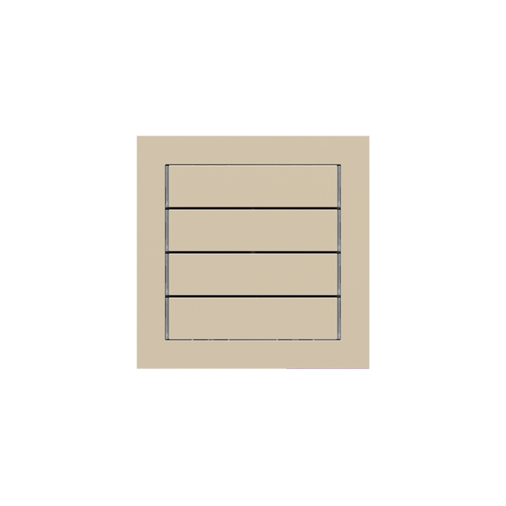 kit 1 rocker 71 serie horizontal rectangular (60X15) with symbols Fenix NTM Beige Luxor