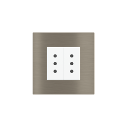 Square Plate Deep (FF/71/20Venti) (87x87) 1 window (45x45) Metal Nickel