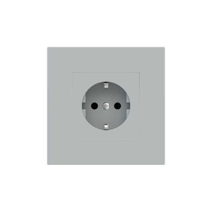Square Plate Surface (71/20Venti) (98x98) 1 window (55x55) Fenix NTM Grey Ephesus