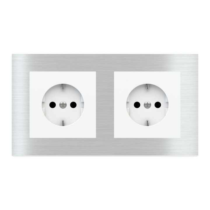 Rectangular Plate Deep (FF/71/20Venti) (87x158) 2 windows (45x45)+(45x45) Metal Alluminium
