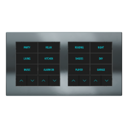 Rectangular Plate Deep (FF/71/20Venti) (87x158) 2 windows (60x60)+(60x60) Metal HT Black