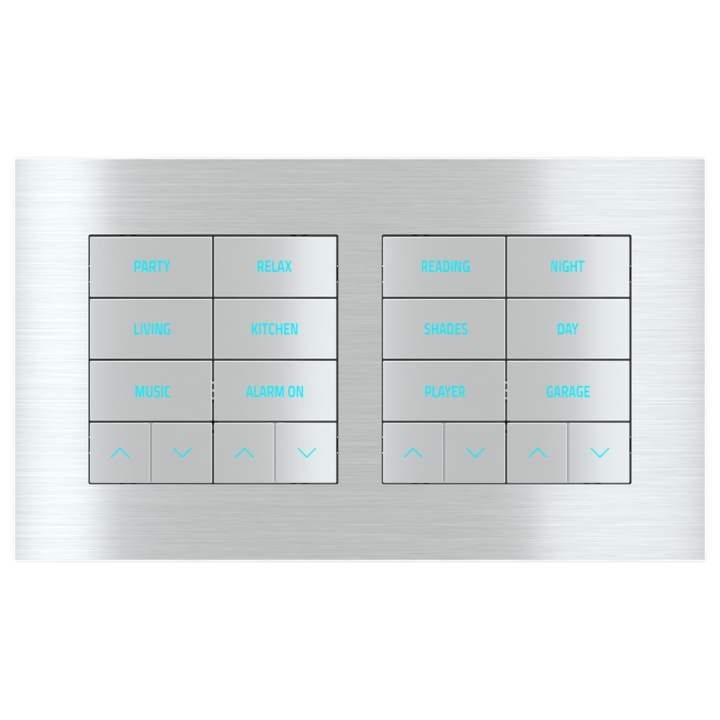Rectangular Plate Surface (71/20Venti) (98x168) 2 windows (60x60)+(60x60) Metal Alluminium