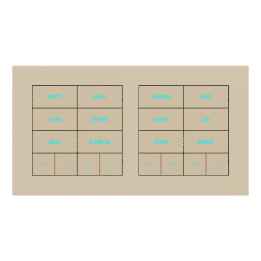 Rectangular Plate Deep (FF/71/20Venti) (87x158) 2 windows (60x60)+(60x60) Fenix NTM Beige Luxor