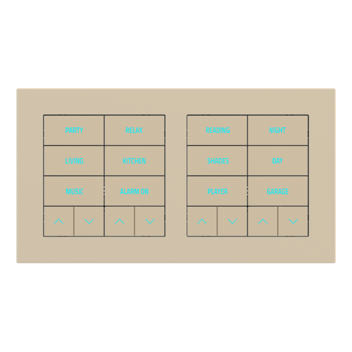 Rectangular Plate Deep (FF/71/20Venti) (87x158) 2 windows (60x60)+(60x60) Fenix NTM Beige Luxor