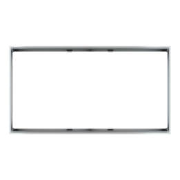 Rectangular Frame FF Form (86x157) 2 Windows Alluminium Metal