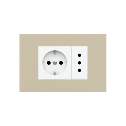 Rectangular Plate 71 (Form/Flank/NF) (80x121) 1 window (45x68) Fenix NTM Beige Luxor