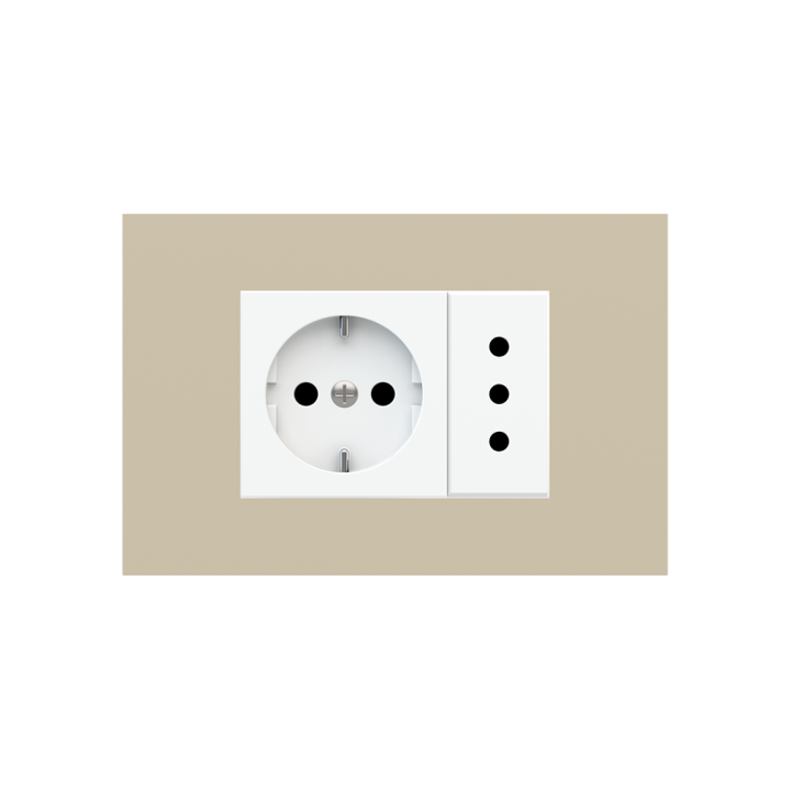 Rectangular Plate 71 (Form/Flank/NF) (80x121) 1 window (45x68) Fenix NTM Beige Luxor