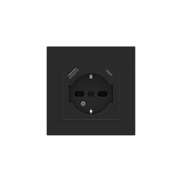 Ekinex накладка 20venti 87x87 mm Black Ingo Fenix NTM EK-DQG-FNI