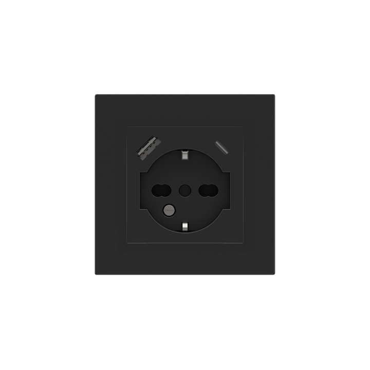 Ekinex накладка 20venti 87x87 mm Black Ingo Fenix NTM EK-DQG-FNI