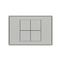kit 4 rockers 71 serie Square (30X30) Silver Plastic