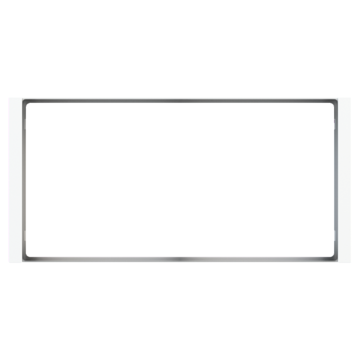 Rectangular Frame FF Flank (80x165) 2 Windows Pure white Plastic