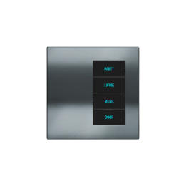 Square Plate Deep (20Venti) (87x87) 1 window (30x60) Metal HT Black