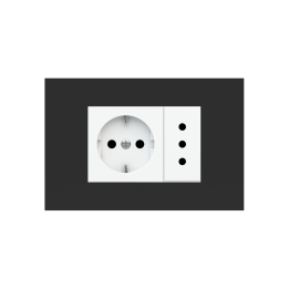 Rectangular Plate 71 (Form/Flank/NF) (80x121) 1 window (45x68) Fenix NTM Black Ingo