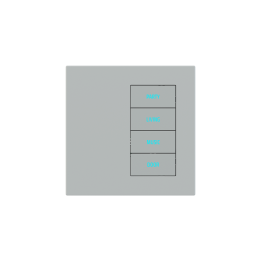 Square Plate Deep (20Venti) (87x87) 1 window (30x60) Fenix NTM Grey Ephesus