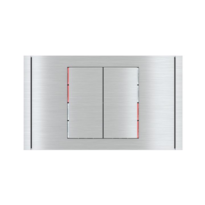 kit 2 rockers 71 serie vertical rectangular (30X60) Metal Alluminium