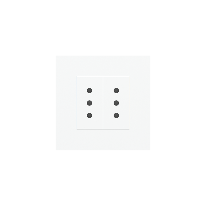 Square Plate 71 (Form/Flank/NF) (80x80) 1 window (45x45) Pure white Plastic