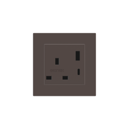2 USB port (Type A+TypeC) painted Square Cover UK socket (55x55) Fenix NTM Cocoa Orinoco