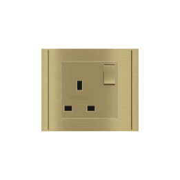 Square Painted Cover UK socket (55x55) Metal Brass
