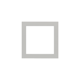 Square Plate 71 (Form/Flank/NF) (80x80) 1 window (60x60) Silver Plastic