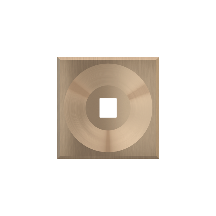 Square magnetic plate for keystone system ERA series Metal Warm Brass