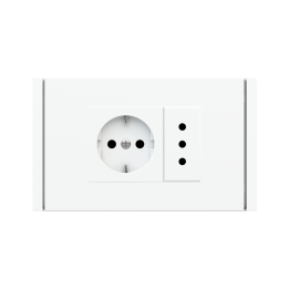 Rectangular Plate 71 (Form/Flank/NF) (80x121) 1 window (45x68) White Plastic