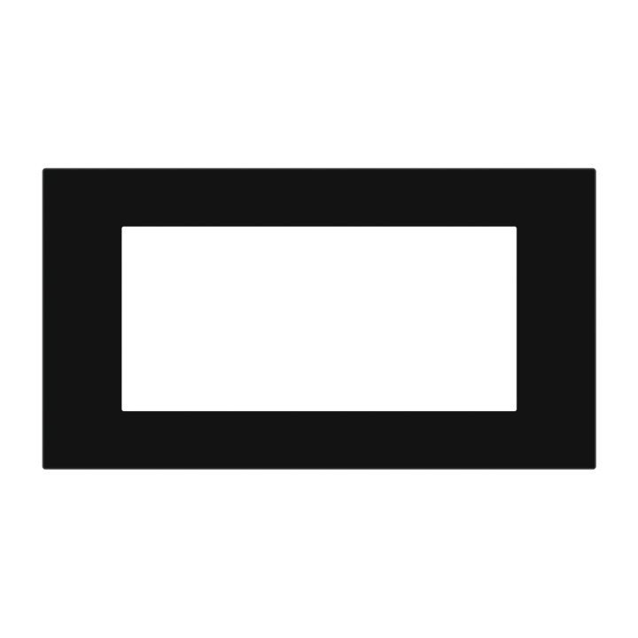 Rectangular magnetic plate (112x52 mm window) Proxima series Metal Insense Black