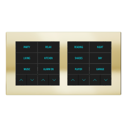 Rectangular Plate Deep (FF/71/20Venti) (87x158) 2 windows (60x60)+(60x60) Metal HT Champagne