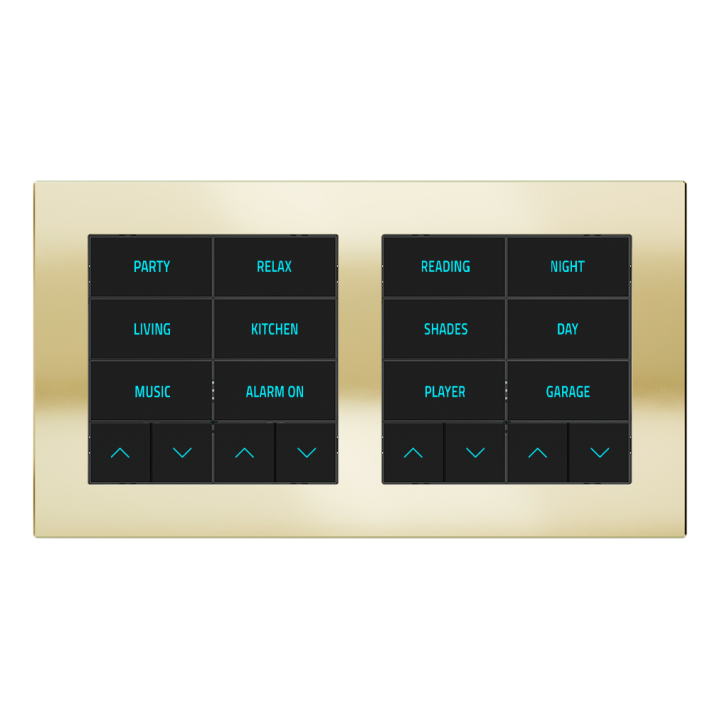 Ekinex накладка 20venti 87x158 mm Champagne металл EK-D2S-CHA