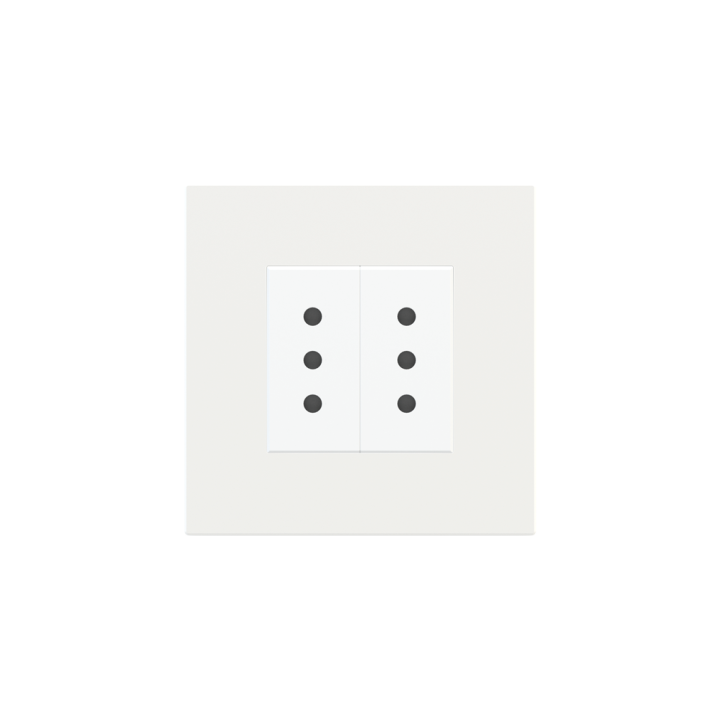 Square Plate Deep (FF/71/20Venti) (87x87) 1 window (45x45) Fenix NTM White Malè