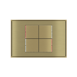 kit 4 rockers 71 serie Square (30X30) Metal Brass